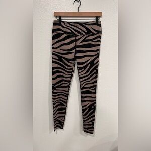 Noli Black and Tan Zebra Print Leggings